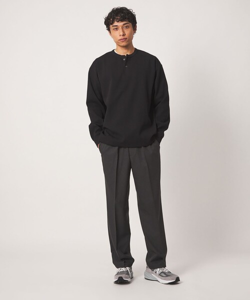 A DAY IN THE LIFE UNITED ARROWS(アデイインザライフユナイテッドアローズ)の「クリアワッフル ワイド ヘンリーネックカットソー<A DAY IN THE LIFE>(Tシャツ/カットソー・メンズ・オリーブ/パープル/ブラック・L/M)」の6枚目の写真