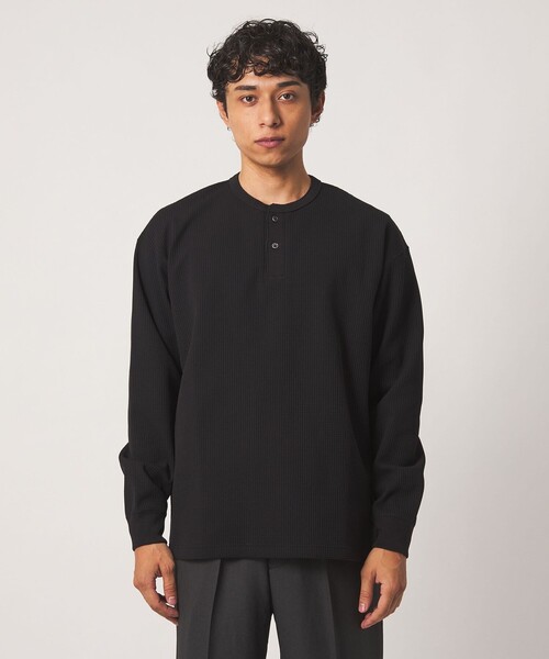 A DAY IN THE LIFE UNITED ARROWS(アデイインザライフユナイテッドアローズ)の「クリアワッフル ワイド ヘンリーネックカットソー<A DAY IN THE LIFE>(Tシャツ/カットソー・メンズ・オリーブ/パープル/ブラック・L/M)」の7枚目の写真