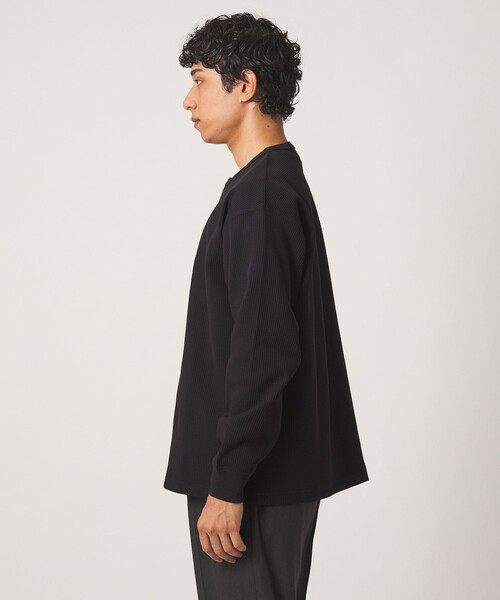 A DAY IN THE LIFE UNITED ARROWS(アデイインザライフユナイテッドアローズ)の「クリアワッフル ワイド ヘンリーネックカットソー<A DAY IN THE LIFE>(Tシャツ/カットソー・メンズ・オリーブ/パープル/ブラック・L/M)」の8枚目の写真