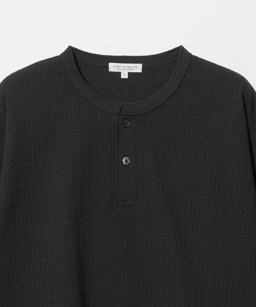 A DAY IN THE LIFE UNITED ARROWS(アデイインザライフユナイテッドアローズ)の「クリアワッフル ワイド ヘンリーネックカットソー<A DAY IN THE LIFE>(Tシャツ/カットソー・メンズ・オリーブ/パープル/ブラック・L/M)」の18枚目の写真