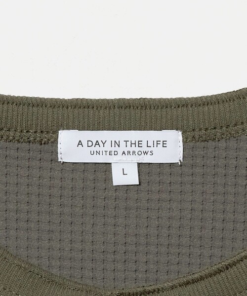 A DAY IN THE LIFE UNITED ARROWS(アデイインザライフユナイテッドアローズ)の「クリアワッフル ワイド ヘンリーネックカットソー<A DAY IN THE LIFE>(Tシャツ/カットソー・メンズ・オリーブ/パープル/ブラック・L/M)」の20枚目の写真
