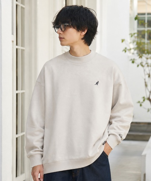 KANGOL(カンゴール)の「【web別注】KANGOL カンゴール メンズ裏起毛スウェット モックネック(スウェット・メンズ・ブラウン/ブラック/グレー・M/XL/L)」の2枚目の写真