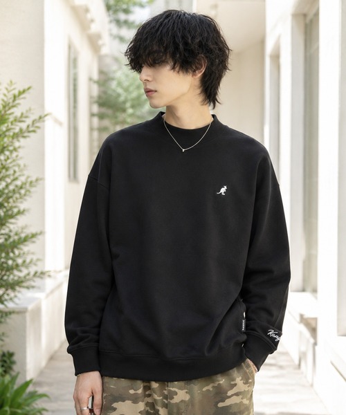 KANGOL(カンゴール)の「【web別注】KANGOL カンゴール メンズ裏起毛スウェット モックネック(スウェット・メンズ・ブラウン/ブラック/グレー・M/XL/L)」の1枚目の写真