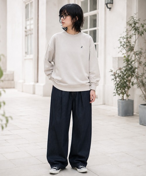 KANGOL(カンゴール)の「【web別注】KANGOL カンゴール メンズ裏起毛スウェット モックネック(スウェット・メンズ・ブラウン/ブラック/グレー・M/XL/L)」の14枚目の写真