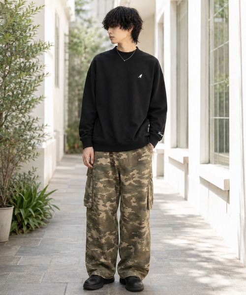 KANGOL(カンゴール)の「【web別注】KANGOL カンゴール メンズ裏起毛スウェット モックネック(スウェット・メンズ・ブラウン/ブラック/グレー・M/XL/L)」の5枚目の写真