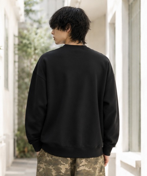 KANGOL(カンゴール)の「【web別注】KANGOL カンゴール メンズ裏起毛スウェット モックネック(スウェット・メンズ・ブラウン/ブラック/グレー・M/XL/L)」の4枚目の写真