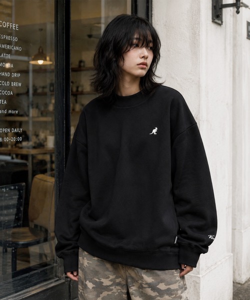 KANGOL(カンゴール)の「【web別注】KANGOL カンゴール メンズ裏起毛スウェット モックネック(スウェット・メンズ・ブラウン/ブラック/グレー・M/XL/L)」の6枚目の写真