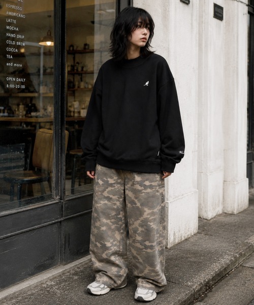 KANGOL(カンゴール)の「【web別注】KANGOL カンゴール メンズ裏起毛スウェット モックネック(スウェット・メンズ・ブラウン/ブラック/グレー・M/XL/L)」の8枚目の写真