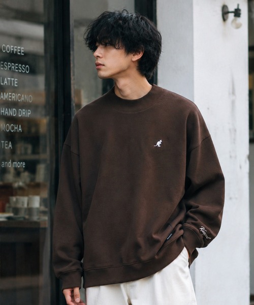 KANGOL(カンゴール)の「【web別注】KANGOL カンゴール メンズ裏起毛スウェット モックネック(スウェット・メンズ・ブラウン/ブラック/グレー・M/XL/L)」の15枚目の写真