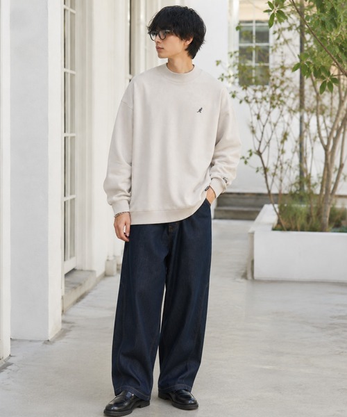 KANGOL(カンゴール)の「【web別注】KANGOL カンゴール メンズ裏起毛スウェット モックネック(スウェット・メンズ・ブラウン/ブラック/グレー・M/XL/L)」の10枚目の写真
