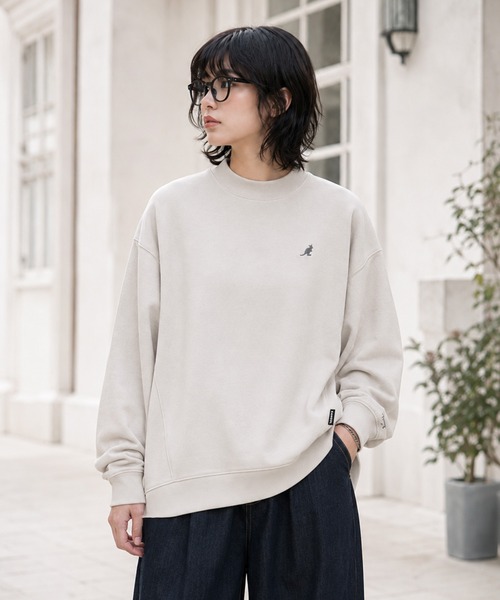 KANGOL(カンゴール)の「【web別注】KANGOL カンゴール メンズ裏起毛スウェット モックネック(スウェット・メンズ・ブラウン/ブラック/グレー・M/XL/L)」の12枚目の写真