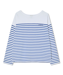 LIFE WORK | レディース ストライプボートネックTシャツ(Tシャツ/カットソー)