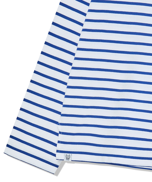 LIFE WORK(ライフワーク)の「レディース ストライプボートネックTシャツ(Tシャツ/カットソー・レディース・ブラック/ブルー・FREE)」の5枚目の写真