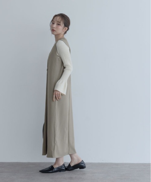 maviru(マヴィル)の「ジレ デザイン ワンピース(ワンピース・レディース・ベージュ/グレー/ブラック・L/M)」の17枚目の写真