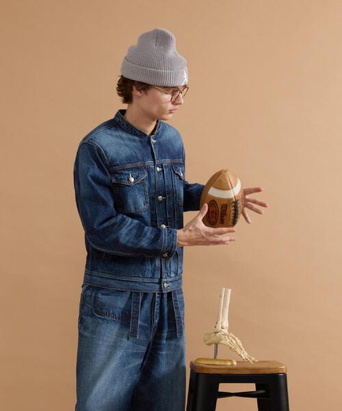 40ct&525(フォーティーカラッツアンドゴーニーゴ)の「【525DENIM】14ozデニム ノーカラーGジャン(ブルゾン・メンズ・ネイビー/ブルー系その他・02/03/04)」の8枚目の写真