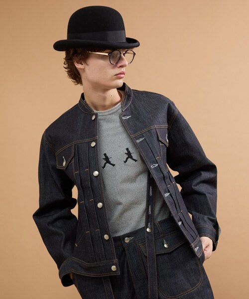40ct&525(フォーティーカラッツアンドゴーニーゴ)の「【525DENIM】14ozデニム ノーカラーGジャン(ブルゾン・メンズ・ネイビー/ブルー系その他・02/03/04)」の11枚目の写真