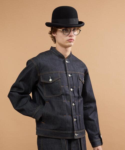 40ct&525(フォーティーカラッツアンドゴーニーゴ)の「【525DENIM】14ozデニム ノーカラーGジャン(ブルゾン・メンズ・ネイビー/ブルー系その他・02/03/04)」の12枚目の写真