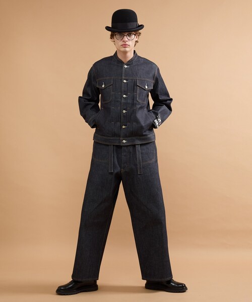 40ct&525(フォーティーカラッツアンドゴーニーゴ)の「【525DENIM】14ozデニム ノーカラーGジャン(ブルゾン・メンズ・ネイビー/ブルー系その他・02/03/04)」の13枚目の写真