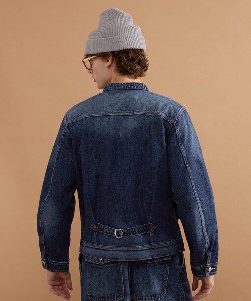 40ct&525(フォーティーカラッツアンドゴーニーゴ)の「【525DENIM】14ozデニム ノーカラーGジャン(ブルゾン・メンズ・ネイビー/ブルー系その他・02/03/04)」の19枚目の写真