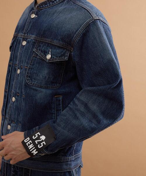 40ct&525(フォーティーカラッツアンドゴーニーゴ)の「【525DENIM】14ozデニム ノーカラーGジャン(ブルゾン・メンズ・ネイビー/ブルー系その他・02/03/04)」の21枚目の写真