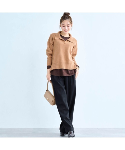 StyleNote(スタイルノート)の「あったかなめらか裏シャギーパンツ(その他パンツ・レディース・ブラック/杢グレー・L1/M3/M2/M1/S2/S1/L2)」の22枚目の写真