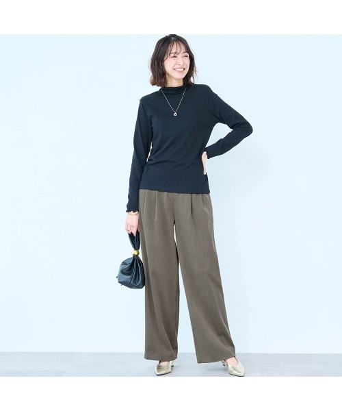 StyleNote(スタイルノート)の「あったかなめらか裏シャギーパンツ(その他パンツ・レディース・ブラック/杢グレー・L1/M3/M2/M1/S2/S1/L2)」の16枚目の写真