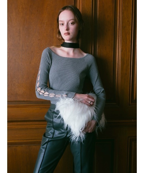 ILANIS(イラニス)の「Halo Knit Bodysuit(ニット/セーター・レディース・グレー/ホワイト/ブラック・FREE)」の21枚目の写真