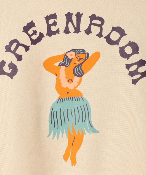 GREENROOM(グリーンルーム)の「【GREENROOM / グリーンルーム】UHUHUALOHA CREW SWEAT(スウェット・メンズ・ベージュ/ブラック・MEDIUM/LARGE/X-LARGE)」の8枚目の写真