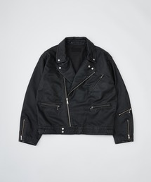 【ADAMPATECK/アダムパテック】washed mute grainleather riders jacket
