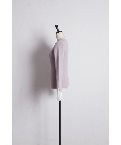 tocco closet(トッコ クローゼット)の「【ZOZO限定】袖口プリーツフリルニットトップス(ニット/セーター・レディース・ネイビー/ブラック/ラベンダー・M)」の22枚目の写真