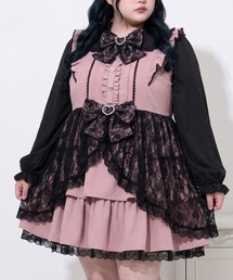 レースカシュクールフリルワンピース