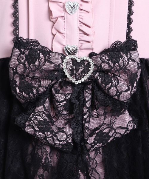 DearMyLoveWhip(ディアマイラブホイップ)の「レースカシュクールフリルワンピース(ワンピース・レディース・ベビーピンク/ブラック/ホワイト・4L/6L/5L)」の19枚目の写真