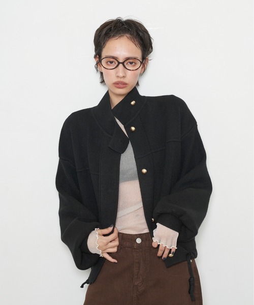 OFROOM(オフルーム)の「【2026秋冬新作】Knit Blouson|ニットブルゾン(ブルゾン・レディース・ブラウン/ブラック/レッド・FREE)」の20枚目の写真