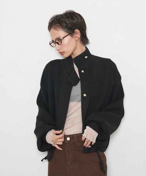 OFROOM(オフルーム)の「【2026秋冬新作】Knit Blouson|ニットブルゾン(ブルゾン・レディース・ブラウン/ブラック/レッド・FREE)」の21枚目の写真