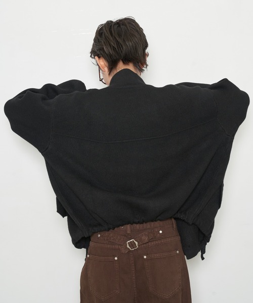 OFROOM(オフルーム)の「【2026秋冬新作】Knit Blouson|ニットブルゾン(ブルゾン・レディース・ブラウン/ブラック/レッド・FREE)」の10枚目の写真