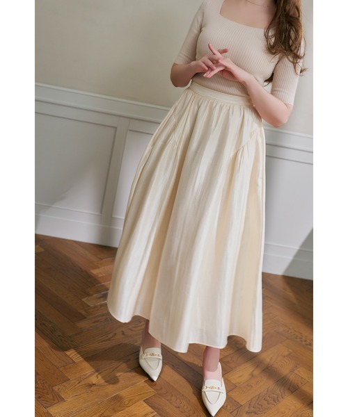 Her lip to(ハーリップトゥー)の「Luminous Organza Gathered Skirt(スカート・レディース・ホワイト系/ミント・M/S)」の3枚目の写真
