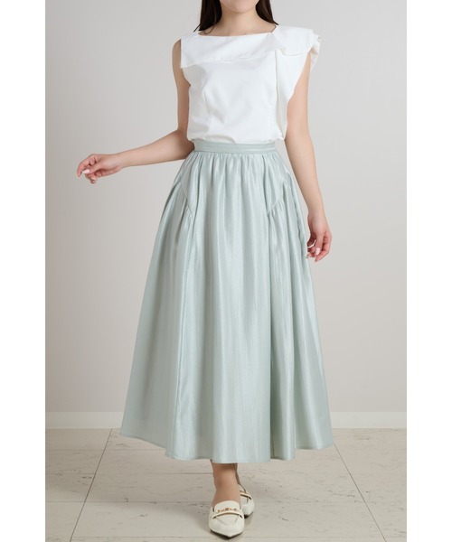 Her lip to(ハーリップトゥー)の「Luminous Organza Gathered Skirt(スカート・レディース・ホワイト系/ミント・M/S)」の10枚目の写真