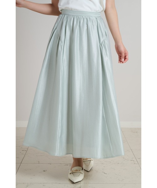 Her lip to(ハーリップトゥー)の「Luminous Organza Gathered Skirt(スカート・レディース・ホワイト系/ミント・M/S)」の11枚目の写真