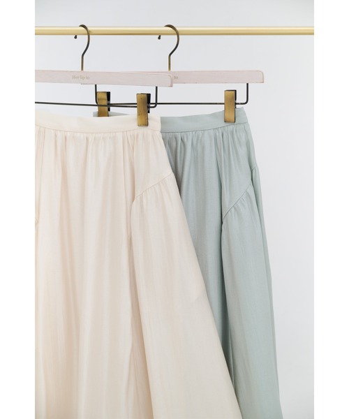 Her lip to(ハーリップトゥー)の「Luminous Organza Gathered Skirt(スカート・レディース・ホワイト系/ミント・M/S)」の13枚目の写真