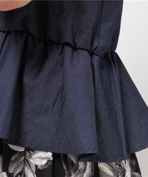 earth music&ecology（アースミュージックアンドエコロジー）の「【2016Summer】【SET ITEM】デニムキャミセットTシャツ（Tシャツ/カットソー・レディース・ブラック/オフホワイト/LT.Gray・FREE）」の8枚目の写真