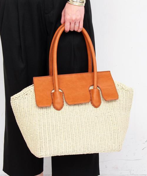 BEAUTY&YOUTH UNITED ARROWS(ビューティーアンドユースユナイテッドアローズ)の「BY カブセバスケットトート◆(トートバッグ・レディース・ブラック/ブラウン・FREE)」の2枚目の写真