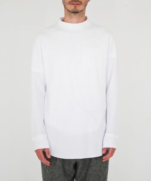 green label relaxing（グリーンレーベルリラクシング）の「■■■【WEB限定】BC ★★ビッグ/ワッフル ロング ハイネック カットソー（Tシャツ/カットソー・メンズ・ホワイト/ブラック/グレー・SMALL/LARGE/MEDIUM）」の12枚目の写真