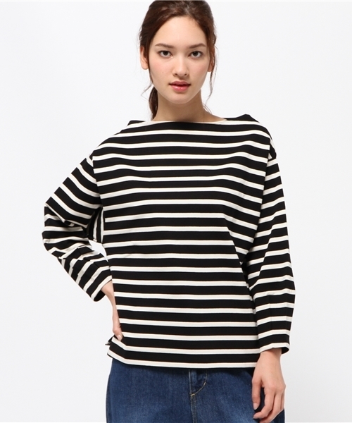 BLACK BY MOUSSY（ブラックバイマウジー）の「Boat neck border tops（Tシャツ/カットソー・レディース・イエロー/グリーン/ブラック・FREE）」の11枚目の写真