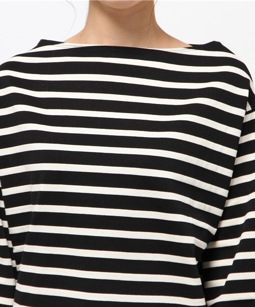 BLACK BY MOUSSY（ブラックバイマウジー）の「Boat neck border tops（Tシャツ/カットソー・レディース・イエロー/グリーン/ブラック・FREE）」の7枚目の写真