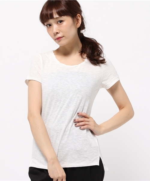 TODAYFUL(トゥデイフル)の「Uesful U ネックTシャツ(Tシャツ/カットソー・レディース・オフホワイト/チャコールグレー/グレー・SMALL/MEDIUM)」の4枚目の写真