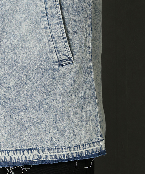 VENCEEXCHANGE（ヴァンスエクスチェンジ）の「デニムロング丈７分袖MA-1（MA-1・メンズ・ブルー/ネイビー・M/L/LARGE/MEDIUM）」の9枚目の写真