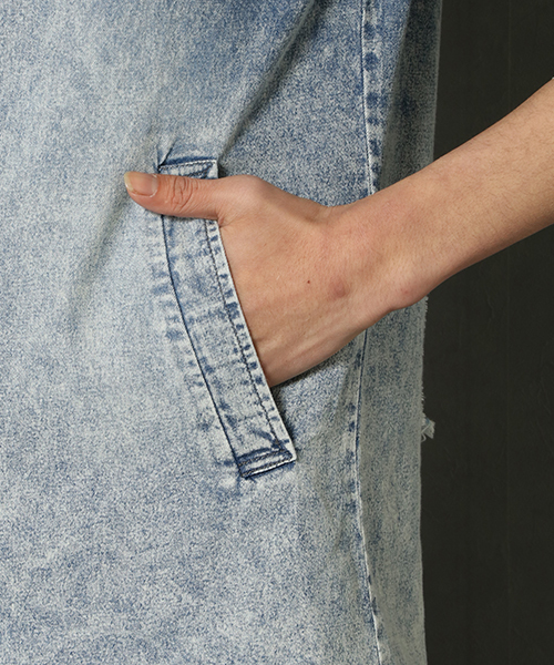 VENCEEXCHANGE（ヴァンスエクスチェンジ）の「デニムロング丈７分袖MA-1（MA-1・メンズ・ブルー/ネイビー・M/L/LARGE/MEDIUM）」の10枚目の写真