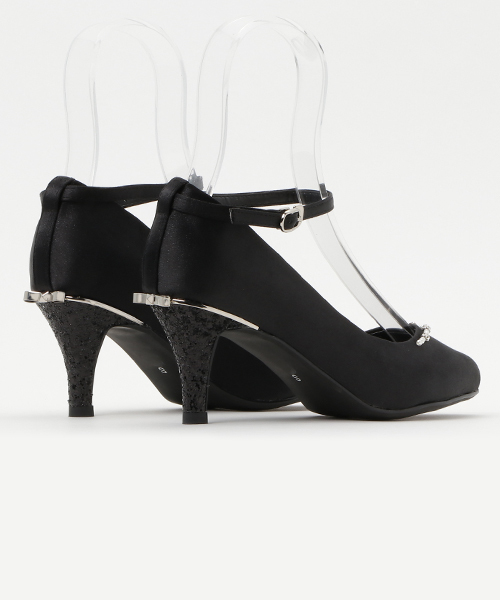 Dorry Doll（ドリードール）の「シャイニースパンコールウェッジソール　パールビジュー使いパンプス（パンプス・レディース・ブラック/ベージュ・L/S/M）」の5枚目の写真