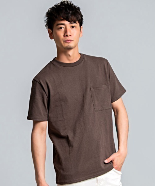 Goodwear(グッドウェア)の「『Goodwear/グッドウェア』WEB別注 ヘビーウェイトポケット付きクルーネック半袖Tシャツ(Tシャツ/カットソー・メンズ・ネイビー/オレンジ/ホワイト/カーキ/ブラック/チャコール/ブルー/ミント/ピンク/イエロー/レッド/タン/サックスブルー/ラベンダー/ゴールド/グレー/ピンク系その他/マスタード/ブルー系その他/グリーン系その他/ベージュ/グレー系その他2/カーキ系/ライトブラウン/レッド系その他/グレー系その他/ブルー系その他2/カーキ系1/ライトパープル/ダークグリーン/イエロー系1/オレンジ系1/グリーン系1/ライトピンク・L/M/XL/S)」の14枚目の写真