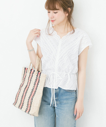 URBAN RESEARCH | スカラップレースフレンチスリーブブラウス(シャツ/ブラウス)